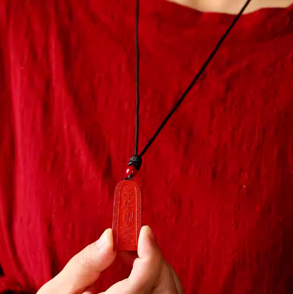 Cinnabar "Five Thunders Edict" Pendant: The Fire of Command, The Seal of Protection