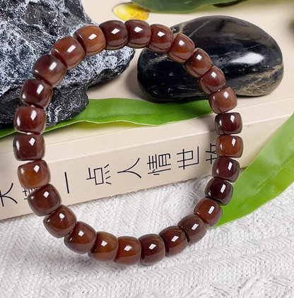 【Vibrant Rebirth】Natural Weathered Bodhi Root Bracelet – Health & Wellness · Wood Element Flow