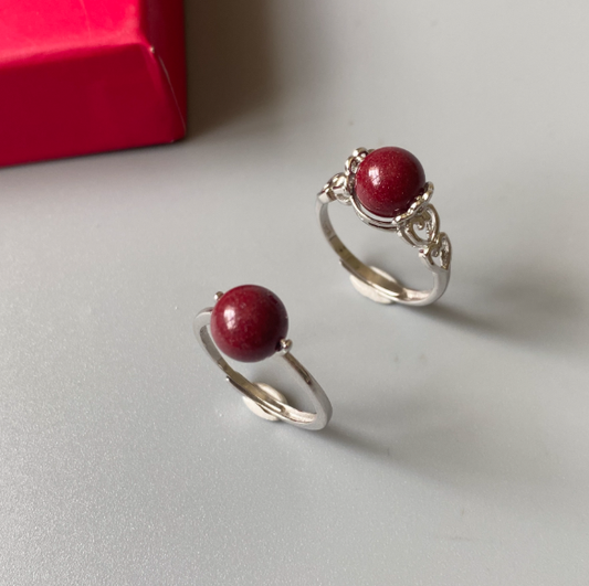 Cinnabar Raw Stone Ring: The Fierce Fire of Modern Style