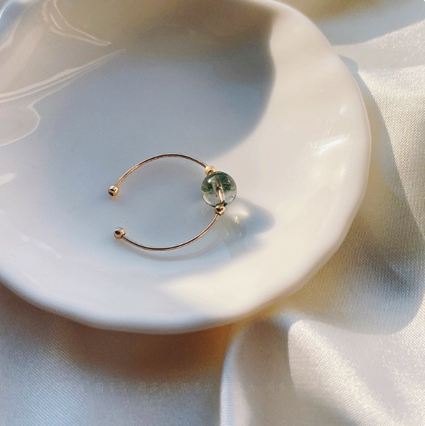 Verdant Vault — Green Phantom Quartz Prosperity Ring