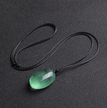 Verdant Focus — Natural Green Fluorite Pendant