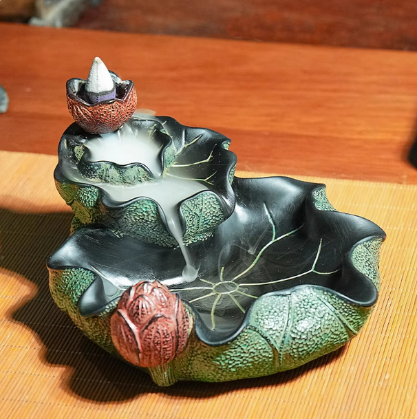Lotus Mistfall Backflow Burner — A Quiet Pond for Your Space