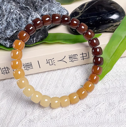 【Vibrant Rebirth】Natural Weathered Bodhi Root Bracelet – Health & Wellness · Wood Element Flow