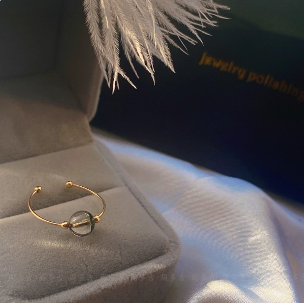 Verdant Vault — Green Phantom Quartz Prosperity Ring