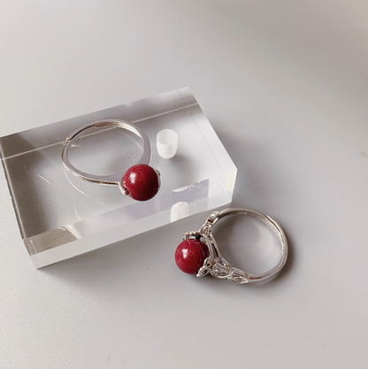 Cinnabar Raw Stone Ring: The Fierce Fire of Modern Style