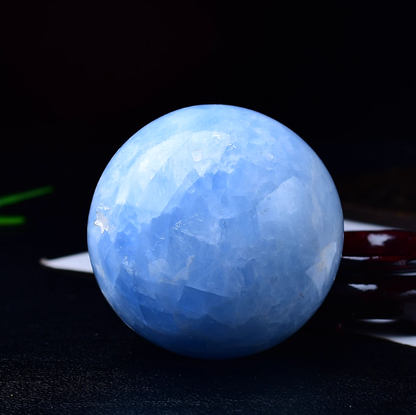 Natural Blue Kyanite Crystal Sphere – Feng Shui Energy Decor