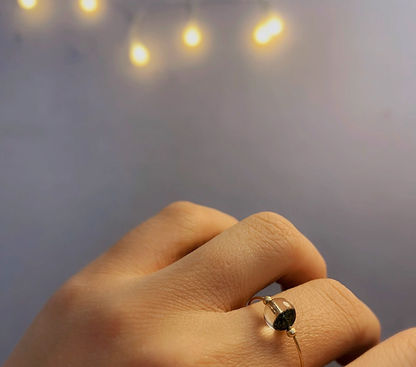 Verdant Vault — Green Phantom Quartz Prosperity Ring